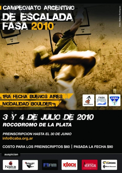 Torneo Nacional de escalada FASA 2010 - Modalidad Boulder